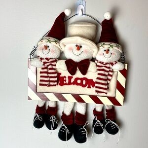 Prima Creations Christmas Snowmen Door Welcome Sign